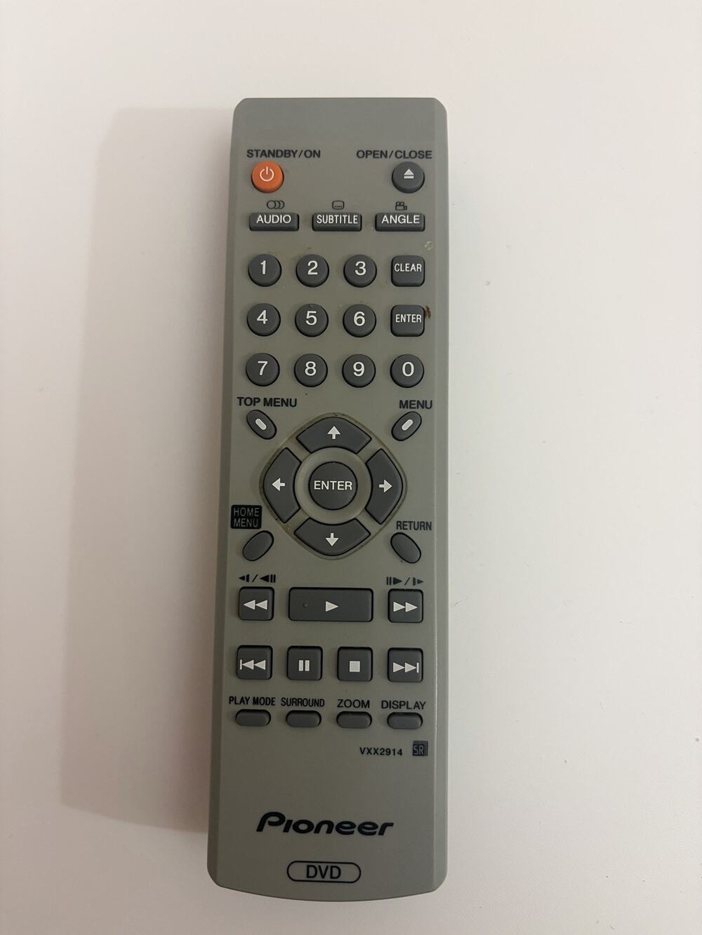 Pioneer VXX2914 DVD Player Remote Control DV-285 DV-393 DV-490V-S DV-588A-S